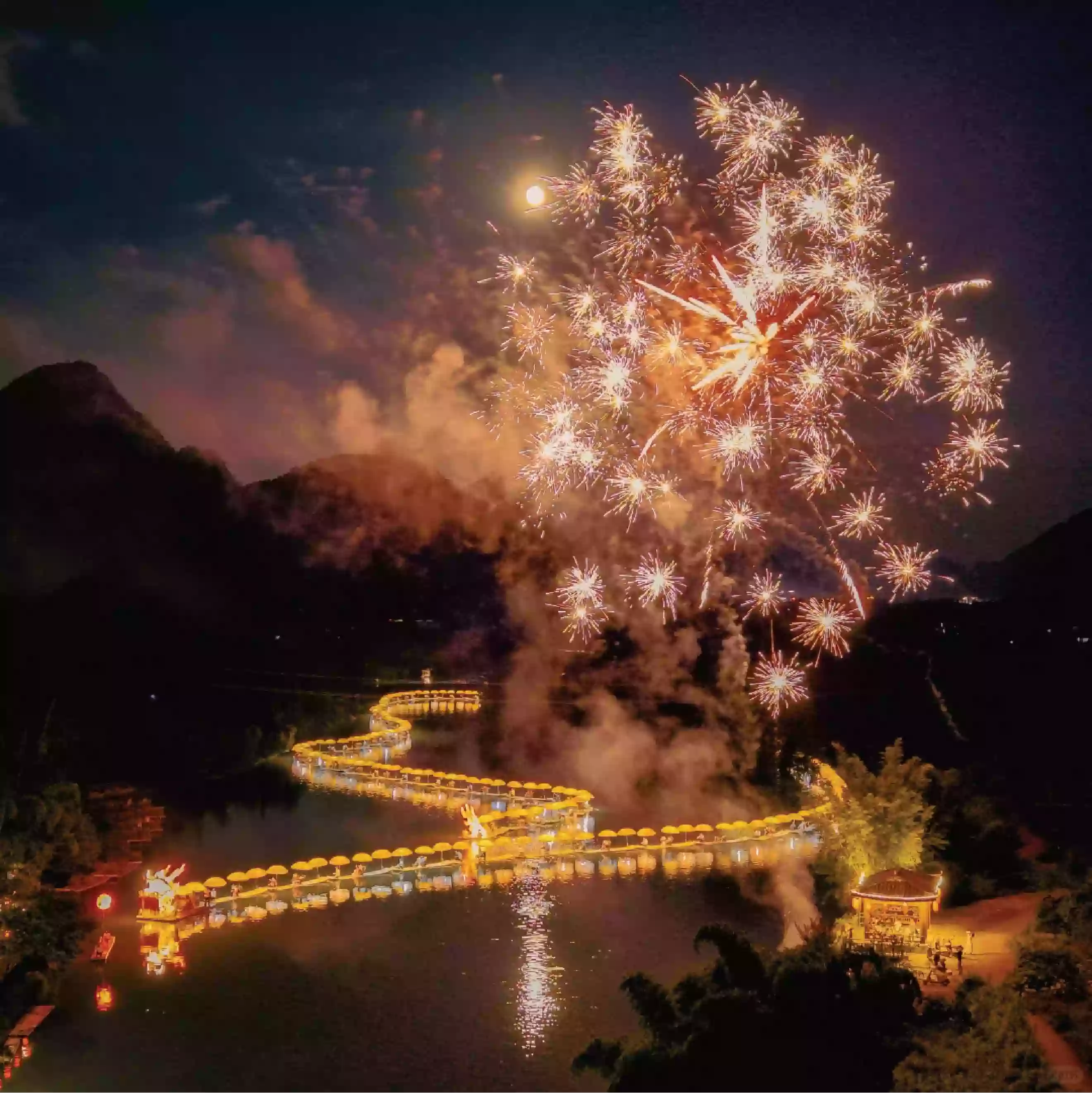 [LGX078XS]廣西桂林 歡慶聖誕【遇龍河】非遺漁火《漁翁鸕鷀捕魚 煙花show》荔江灣 高鐵4天加班線 